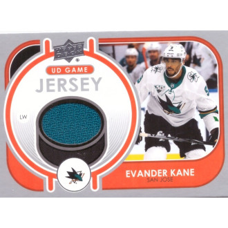 Jersey karty - Kane Evander - 2021-22 Upper Deck Game Jersey blue No.GJ-EK