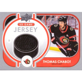 Jersey karty - Chabot Thomas - 2021-22 Upper Deck Game Jersey black No.GJ-TC