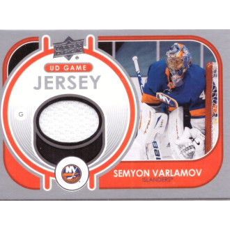 Jersey karty - Varlamov Semyon - 2021-22 Upper Deck Game Jersey white No.GJ-SV