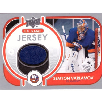 Jersey karty - Varlamov Semyon - 2021-22 Upper Deck Game Jersey blue No.GJ-SV