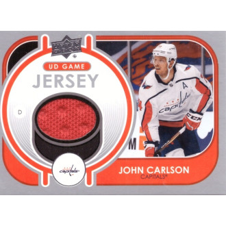 Jersey karty - Carlson John - 2021-22 Upper Deck Game Jersey red No.GJ-JC