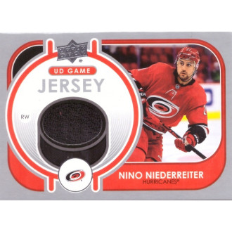 Jersey karty - Niederreiter Nino - 2021-22 Upper Deck Game Jersey black No.GJ-NN