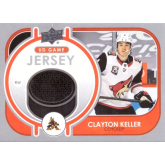 Jersey karty - Keller Clayton - 2021-22 Upper Deck Game Jersey black No.GJ-CK