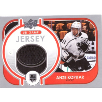 Jersey karty - Kopitar Anze - 2021-22 Upper Deck Game Jersey black No.GJ-KO