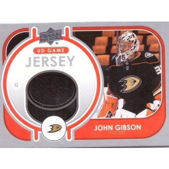 Jersey karty - Gibson John - 2021-22 Upper Deck Game Jersey black No.GJ-JG
