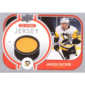 Jersey karty - Zucker Jason - 2021-22 Upper Deck Game Jersey orange No.GJ-JZ