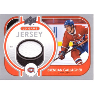 Jersey karty - Gallagher Brendan - 2021-22 Upper Deck Game Jersey white No.GJ-BG