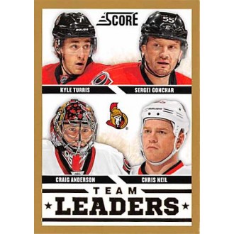 Brankáři - Anderson Craig, Turris Kyle, Gonchar Sergei, Neil Chris - 2013-14 Score Gold No.570