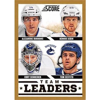 Paralelní karty - Schneider Cory, Burrows Alexandre, Sedin Henrik, Sestito Tom - 2013-14 Score Gold No.578