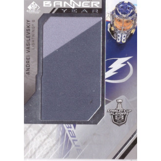 Jersey karty - Vasilevskiy Andrei - 2021-22 SP Game Used 2021 NHL Stanley Cup Playoffs Banner Year Relics blue-grey No.BYSC-AV