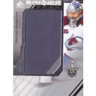 Jersey karty - Grubauer Philipp - 2021-22 SP Game Used 2021 NHL Stanley Cup Playoffs Banner Year Relics blue-grey No.BYSC-PG