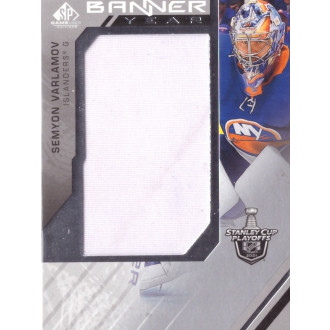 Jersey karty - Varlamov Semyon - 2021-22 SP Game Used 2021 NHL Stanley Cup Playoffs Banner Year Relics white No.BYSC-SV