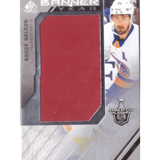 Jersey karty - Nelson Brock - 2021-22 SP Game Used 2021 NHL Stanley Cup Playoffs Banner Year Relics red No.BYSC-BN