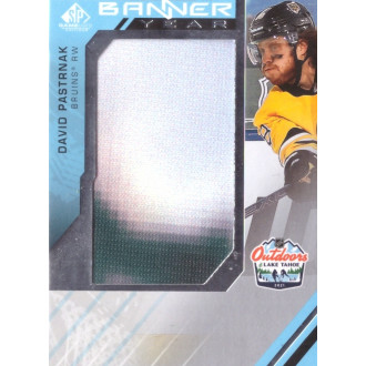 Jersey karty - Pastrňák David - 2021-22 SP Game Used 2021 NHL Lake Tahoe Games Banner Year Relics green down No.BYLT-DP