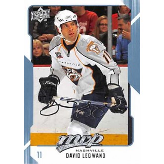 Řadové karty - Legwand David - 2008-09 MVP No.167