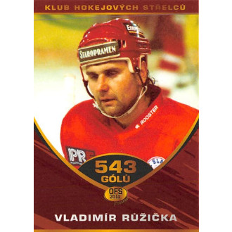 Extraliga OFS - Růžička Vladimír - 2010-11 OFS 2011 Premium Klub hokejových střelců red No.2