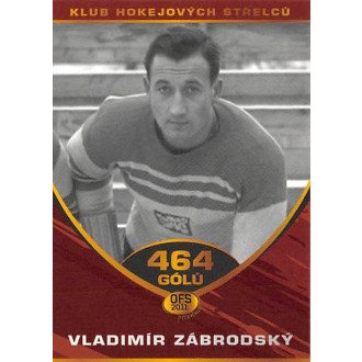 Extraliga OFS - Zábrodský Vladimír - 2010-11 OFS 2011 Premium Klub hokejových střelců red No.7