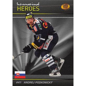 Extraliga OFS - Podkonický Andrej - 2010-11 OFS 2011 Premium International Heroes blue No.14