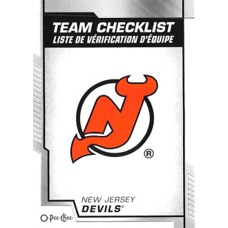 Řadové karty - New Yersey Devils Team Checklist - 2020-21 O-Pee-Chee No.568
