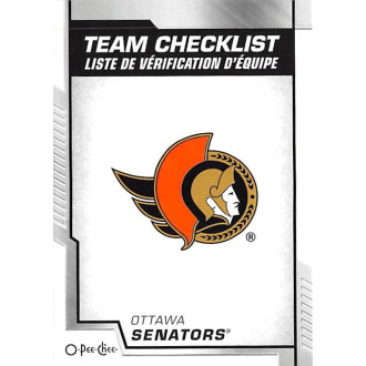 Řadové karty - Ottawa Senators Team Checklist - 2020-21 O-Pee-Chee No.571