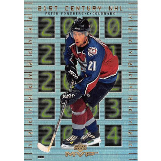 Insertní karty - Forsberg Peter - 1999-00 MVP 21st Century NHL No.4