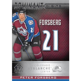 Insertní karty - Forsberg Peter - 2020-21 SP Signature Edition Legends Dominant Digits No.25