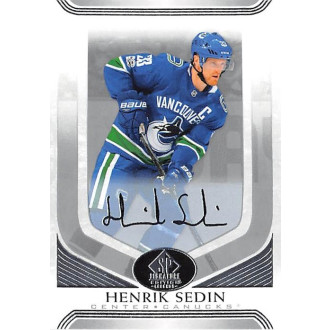 Paralelní karty - Sedin Henrik - 2020-21 SP Signature Edition Legends Silver Script No.3