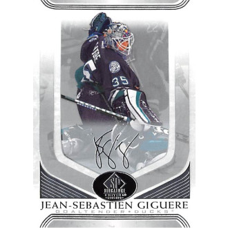 Paralelní karty - Giguere Jean-Sebastien - 2020-21 SP Signature Edition Legends Silver Script No.120