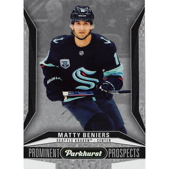 Insertní karty - Beniers Matty - 2022-23 Parkhurst Prominent Prospects No.17