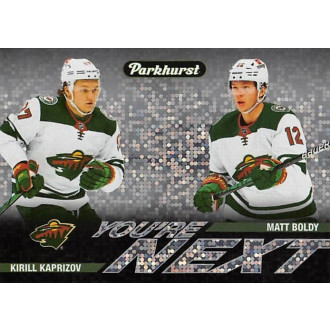 Insertní karty - Kaprizov Kirill, Boldy Matt - 2022-23 Parkhurst You’re Next No.5