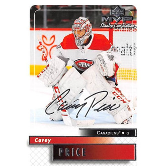 Insertní karty - Price Carey - 2019-20 MVP Stanley Cup Edition 20th Anniversary Silver Script No.92