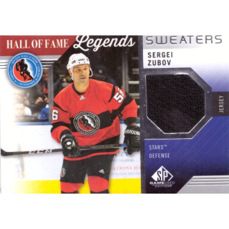 Jersey karty - Zubov Sergei - 2021-22 SP Game Used HOF Legends Sweaters No.HOF-SZ