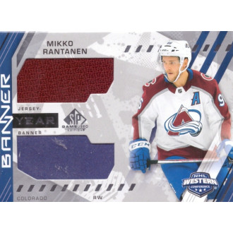 Jersey karty - Rantanen Mikko - 2021-22 SP Game Used 21 Western Conference Banner Year Jersey red-blue No.BYA-MR