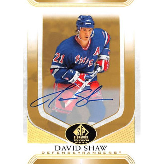 Podepsané karty - Shaw David - 2020-21 SP Signature Edition Legends Gold Spectrum Foil Autographs No.150