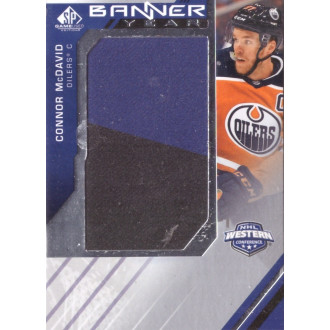 Jersey karty - McDavid Connor - 2021-22 SP Game Used 2021 NHL Western Conference Banner Year Relics blue-black No.BYW-CM