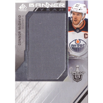 Jersey karty - McDavid Connor - 2021-22 SP Game Used 2021 NHL Stanley Cup Playoffs Banner Year Relics grey No.BYSC-MC
