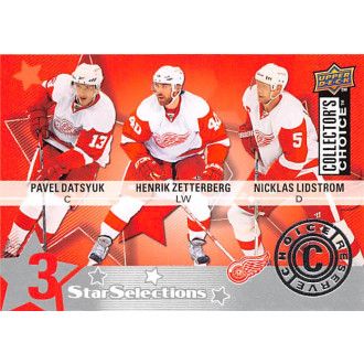 Paralelní karty - Datsyuk Pavel, Zetterberg Henrik, Lidstrom Nicklas - 2009-10 Collectors Choice Reserve No.211