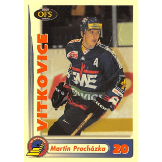 Extraliga OFS - Procházka Martin - 2001-02 OFS Insert RED žlutá No.RE6D