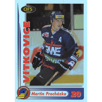 Extraliga OFS - Procházka Martin - 2001-02 OFS Insert RED modrá No.RE6D