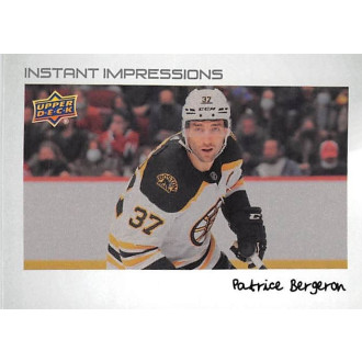 Insertní karty - Bergeron Patrice - 2022-23 Upper Deck Instant Impressions No.13