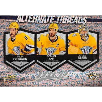 Insertní karty - Forsberg Filip, Josi Roman, Saros Juuse - 2023-24 MVP Alternate Threads No.11