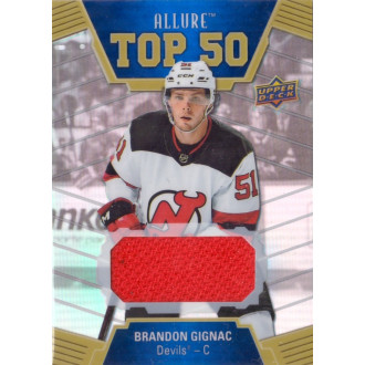Jersey karty - Gignac Brandon - 2019-20 Allure Top 50 Jerseys No.T50-13