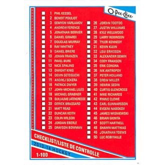 Řadové karty - Checklist 1-100 - 2013-14 O-Pee-Chee No.496