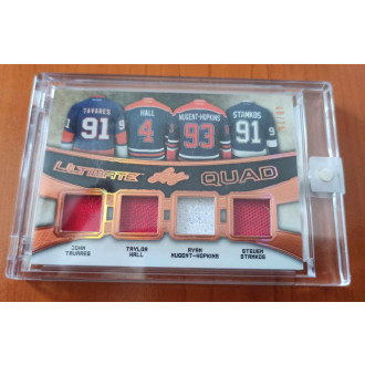 Jersey karty - Stamkos Steven, Tavares John, Hall Taylor, Nuget-Hopkins Ryan - 2016-17 Leaf Ultimate Quad Memorabilia No.UQ-09 A3