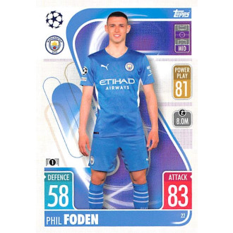 Champions League - Foden Phil - 2021-22 Topps Match Attax UCL No.22