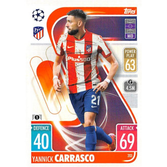 Champions League - Carrasco Yannick - 2021-22 Topps Match Attax UCL No.203