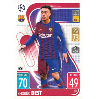 Champions League - Dest Sergino - 2021-22 Topps Match Attax UCL No.210