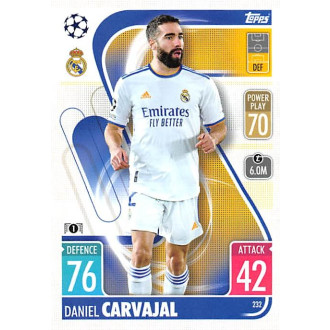 Champions League - Carvajal Daniel - 2021-22 Topps Match Attax UCL No.232