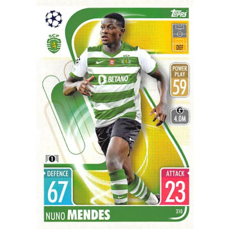 Champions League - Mendes Nuno - 2021-22 Topps Match Attax UCL No.310