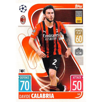 Champions League - Calabria Davide - 2021-22 Topps Match Attax UCL No.348